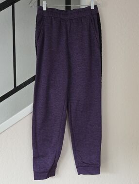 Xersion Purple Jogger Pants with Black Trim Size S